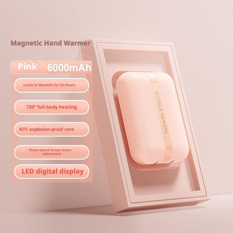 Magnetic Split Charging Two-in-one Portable Portable Fans Hand Warmer